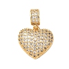 Brass Micro Pave Cubic Zirconia European Dangle Charms KK-K408-55G-2