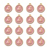 Golden Plated Alloy Enamel Charms ENAM-S118-07J-2