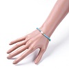 Synthetic Turquoise(Dyed) Beads Stretch Bracelets BJEW-JB04676-04-4