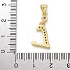 Brass Micro Pave Cubic Zirconia Pendants KK-M319-02G-L-3