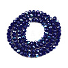 Electroplate Opaque Solid Color Glass Beads Strands EGLA-A044-P3mm-L07-3