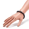 Natural Lava Rock & Synthetic Hematite Stretch Bracelet with Alloy Crown BJEW-JB08482-01-3