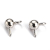 304 Stainless Steel Ball Post Stud Earring Findings STAS-Z035-02P-B-1