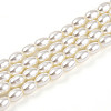 Baking Paint Pearlized Glass Pearl Bead Strands X-HY-T002-01C-02-3