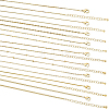 BENECREAT 9Pcs 9 Style Brass Chain Necklaces Set for Men Women NJEW-BC0001-08-1