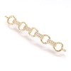 Brass Micro Pave Cubic Zirconia Links ZIRC-E124-31G-1