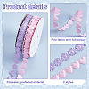 2 Rolls 2 Styles Heart & Flower Polyester Lace Ribbon OCOR-PH0004-66B-4