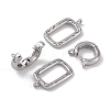 Brass Fold Over Clasps KK-G497-29P-2