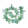 Spray Painted Electroplate Natural Quartz Crystal Points Beads Strands G-Q610-02F-2