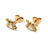 Ion Plating(IP) Enamel Crab Stud Earrings with 316 Surgical Stainless Steel Pins EJEW-A081-01G-2