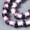 Handmade Porcelain Ceramic Beads Strands PORC-T006-05F-3