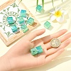10Pcs Gradient Color & UV Plating Transparent Acrylic Beads OACR-YW0002-25D-4