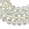 Transparent Electroplate Glass Beads Strands EGLA-N002-34C-B04-4