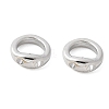 Brass Ring Charm Connectors X-KK-U056-55P-1
