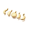 5Pcs 304 Stainless Steel Charms STAS-R140-01G-2