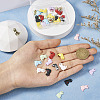 40Pcs 10 Styles Spray Printed Alloy Pendants FIND-TA0002-38-14