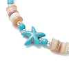 Natural Freshwater Shell Beaded Stretch Bracelets BJEW-JB11804-02-3