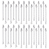 60Pcs 3 Styles 304 Stainless Steel Chain Extender STAS-UN0064-63-1