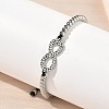 304 Stainless Steel Infinity Link Bracelets BJEW-F534-01P-2