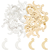 80Pcs 2 Colors Brass Charms KK-FH0003-73-1