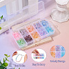 100G 10 Colors Transparent Spray Painted Glass Seed Beads SEED-TA0001-66-5