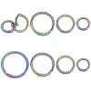 WADORN 8Pcs 4 Styles Zinc Alloy Spring Gate Rings FIND-WR0008-49-1