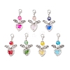 7Pcs 7 Colors Angel Glass Pendant Decorations HJEW-JM02788-01-2