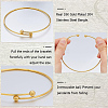 10Pcs 2 Colors Adjustable 304 Stainless Steel Wire Cuff Bangle Making MAK-BBC0001-14-6
