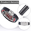 1Pc Alloy & Leather Cord Bracelets for Men Women BJEW-CL0001-56-7