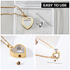 1Pc Stainless Steel Heart Pendant Urn Ashes Necklaces NJEW-CN0001-17G-5