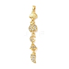 Brass Micro Pave Clear Cubic Zirconia Pendants KK-D101-01A-G-1