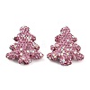 Christmas Tree Polymer Clay Rhinestone Beads CLAY-NH0001-14J-1