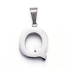 Non-Tarnish 304 Stainless Steel Letter Pendants STAS-H127-Q-P-1