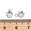 304 Stainless Steel Pendant Rhinestone Claw Charms Settings STAS-B121-01A-P-3