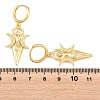Brass Micro Pave Cubic Zirconia Dangle Hoop Earrings EJEW-G471-46G-5