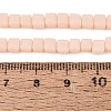 Opaque Frosted Glass Beads Strands GLAA-N072-01A-B02-4