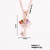 Unique and Cute European American Style Key Brass Cubic Zirconia Pendant Necklaces JS5656-1