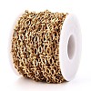 304 Stainless Steel Textured Oval Link Chains CHS-N005-06B-G-2