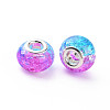Crackle Two Tone Resin European Beads X-RPDL-T003-06G-3