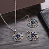 Bohemian Style Alloy Enamel Pendant Necklaces & Dangle Earrings Sets WG43411-04-1