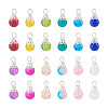 Kissitty 120Pcs 12 Colors Spray Painted Crackle Glass Pendants FIND-KS0001-28-11