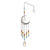 Moon & Star Tibetan Style Alloy Charm Hanging Ornaments HJEW-TA00246-1