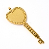 Zinc Alloy Big Pendants Crystal Rhinestone Cabochons Setting ALRI-WH00002-36G-2