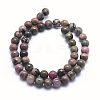 Natural Rhodonite Beads Strands G-G717-4mm-3