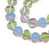 Transparent Electroplate Glass Beads Strands EGLA-N006-080-A03-3