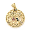 Brass Micro Pave Cubic Zirconia Pendants KK-M319-24G-02-1