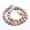 Electroplate Natural Sunstone Beads Strands G-K256-17-12mm-2