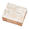 Wood and Rubber Stamps TOOL-WH0091-01-4