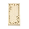 Recatangle Flower Frame Brass Stamp Heads AJEW-M037-02G-2