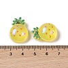 Glitter Plated Resin Cabochons RESI-H163-11E-3